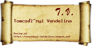 Tomcsányi Vendelina névjegykártya